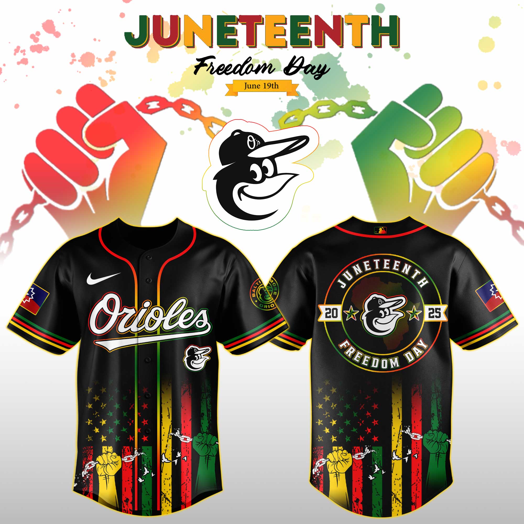 Baltimore Orioles Mlb X Juneteenth Day Jersey Edition Jersey 2025