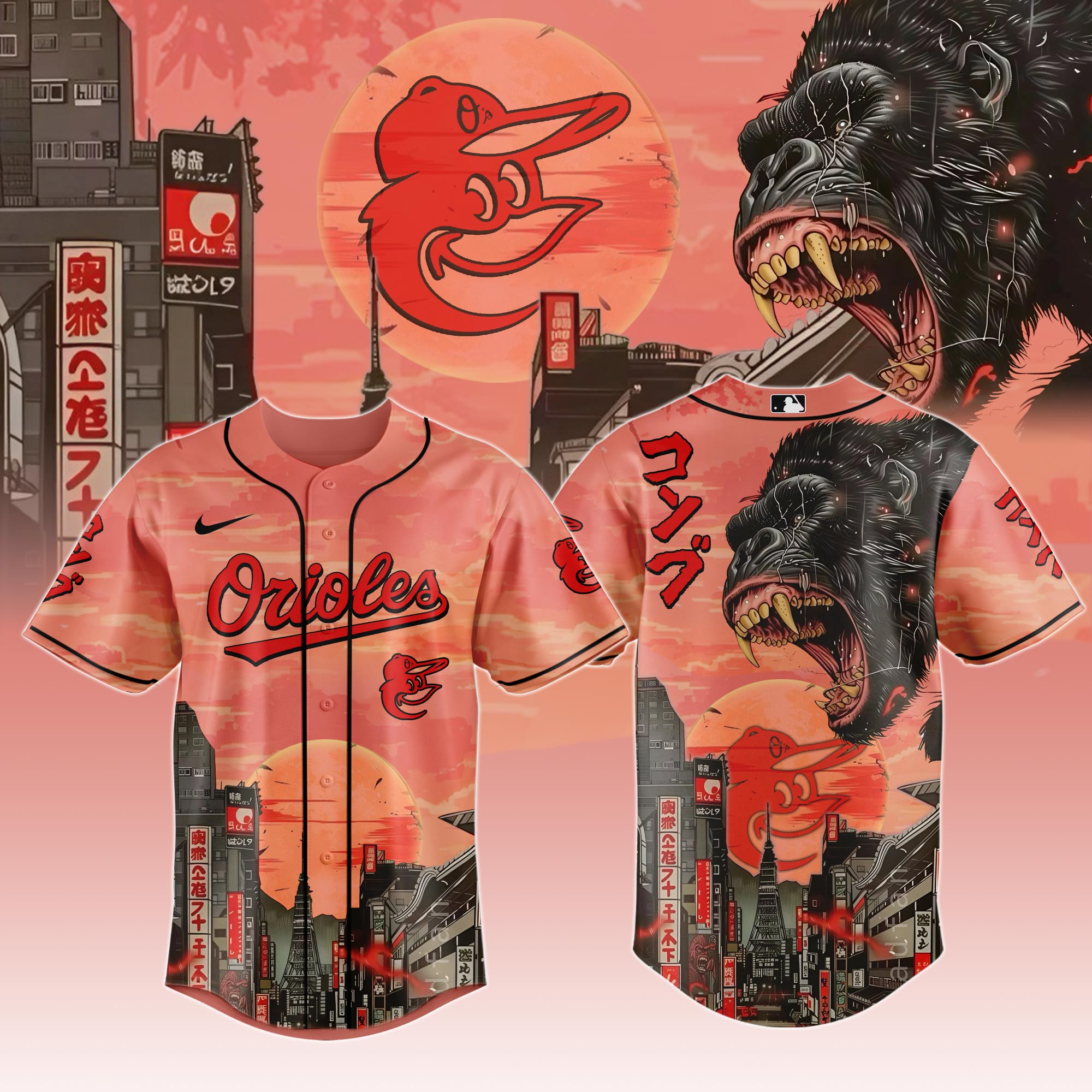 Baltimore Orioles Mlb X Kong Collection 1 Baseball Jersey