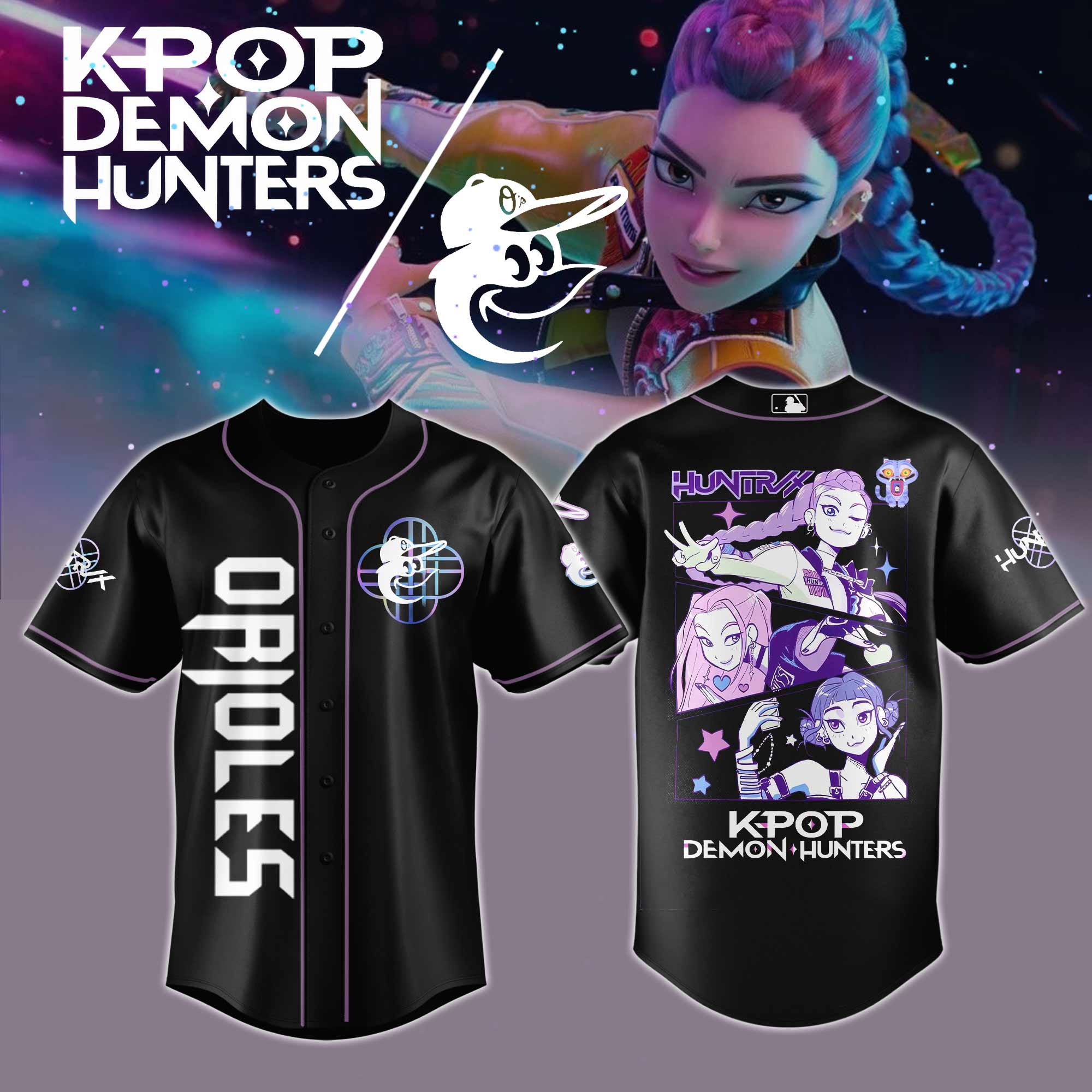 Baltimore Orioles Mlb X Kpop Demon Hunters Baseball Jersey