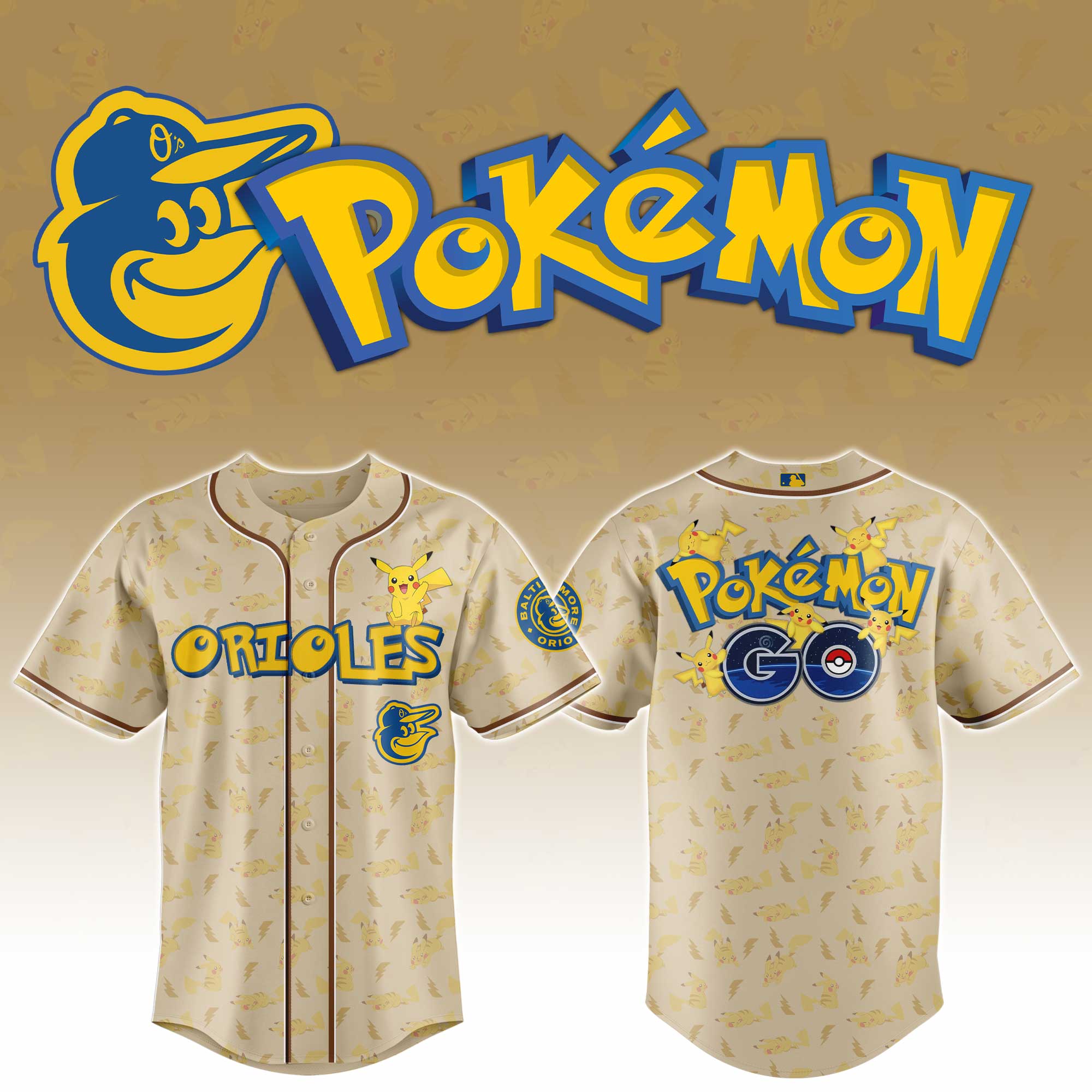 Baltimore Orioles Mlb X Pokemon Go Baseball Jersey