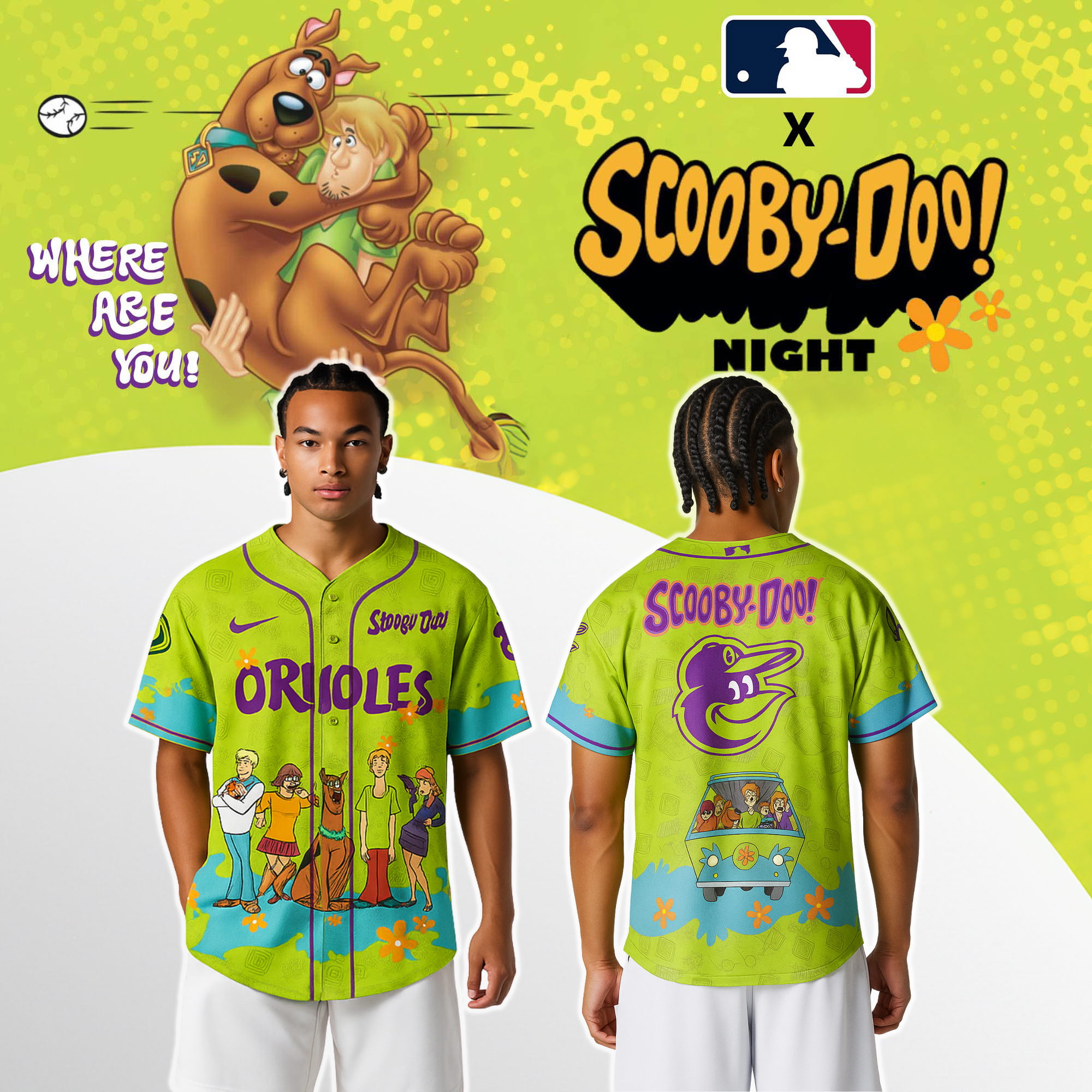 Baltimore Orioles Mlb X Scooby Doo Baseball Jersey