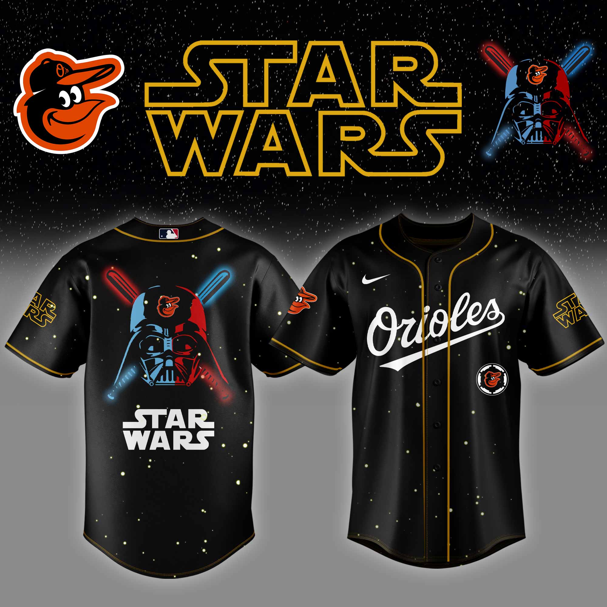 Baltimore Orioles Mlb X Starwars Baseball Jersey