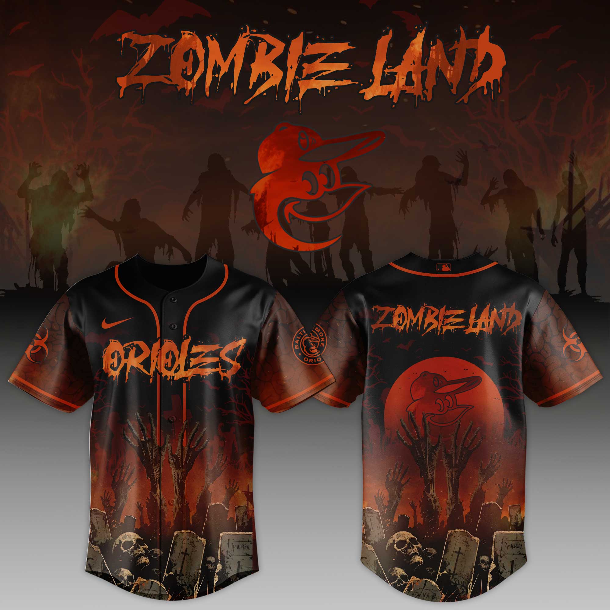 Baltimore Orioles Mlb X Zombieland Baseball Jersey