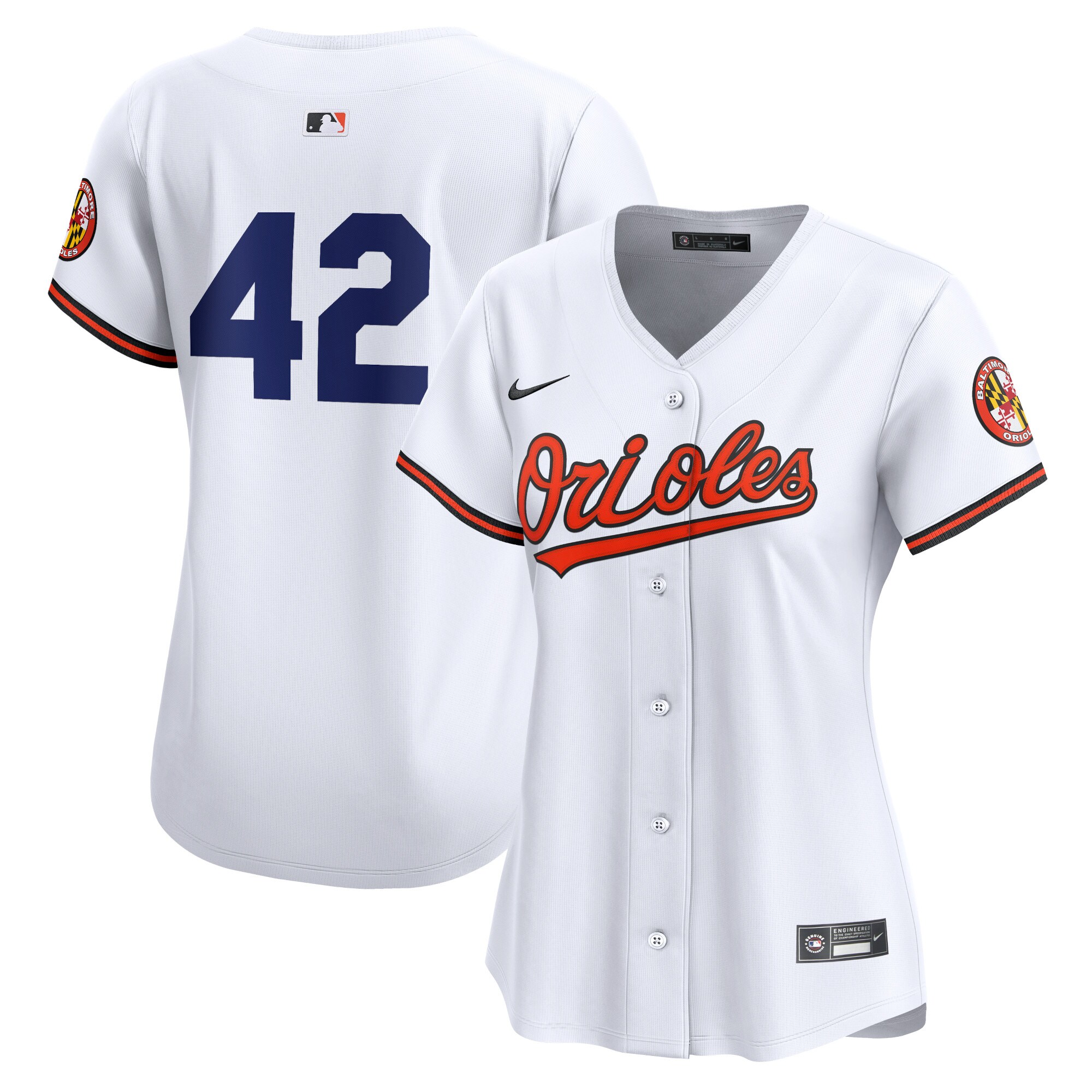 Baltimore Orioles Women's 2024 Jackie Robinson Day Home Limited JerseyÃƒâ€šÃ‚Â ÃƒÂ¢Ã¢â€šÂ¬Ã¢â‚¬Å“ White