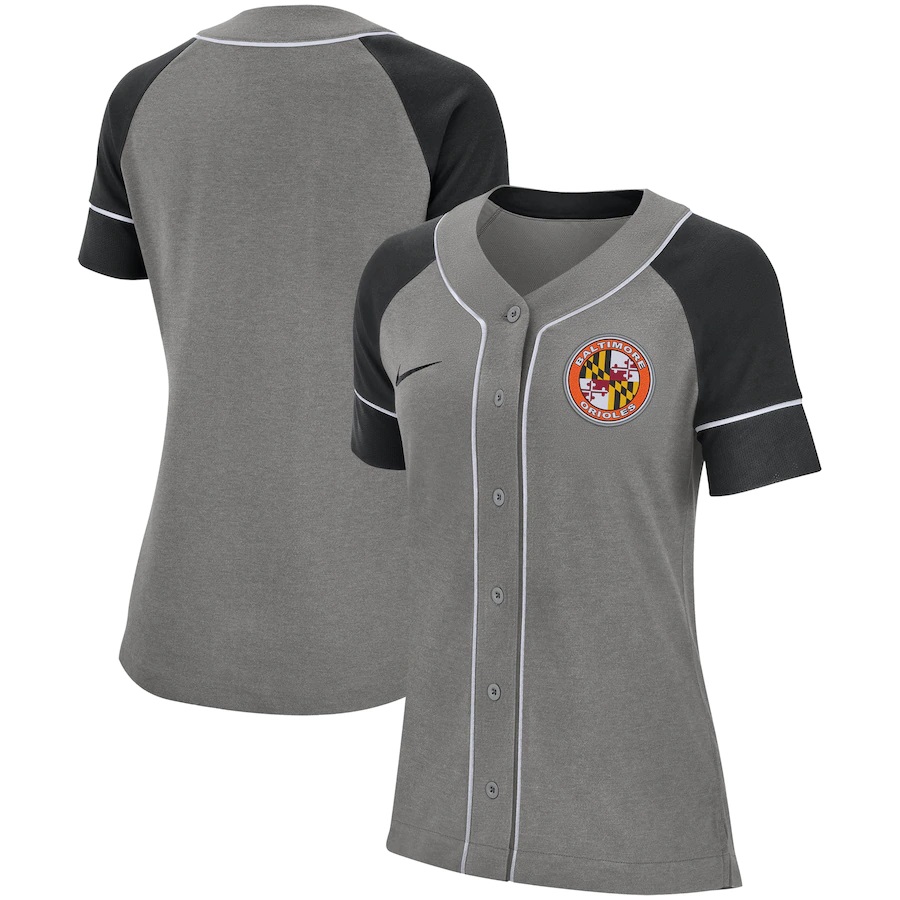 Baltimore Orioles Women's Classic Baseball Jersey - Gray
