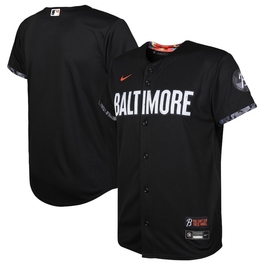 Baltimore Orioles Youth 2023 City Connect Baseball Jersey - Black