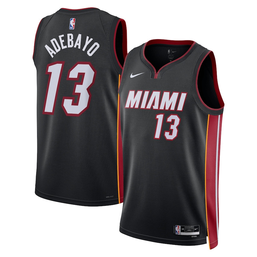 Bam Adebayo 13 Miami Heat Unisex Swingman Basketball Jersey - Icon Edition - Black - JS622 