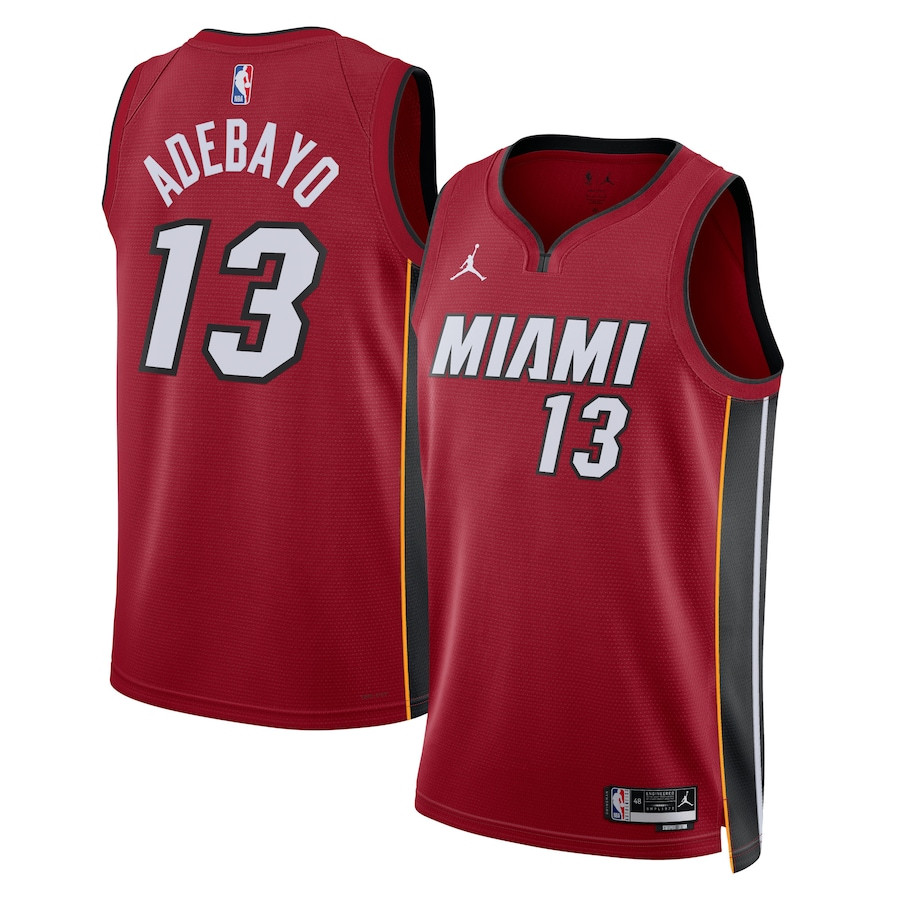Bam Adebayo 13 Miami Heat Unisex Swingman Basketball Jersey - Statement Edition - Crimson - JS464 