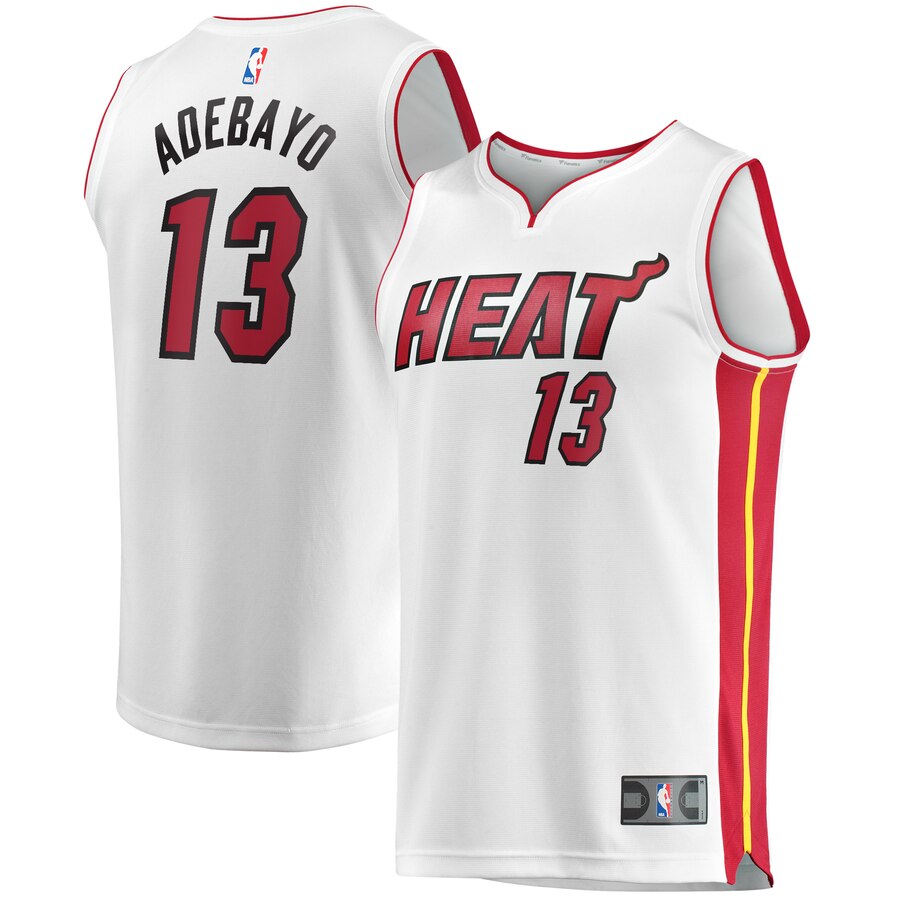 Bam Adebayo Miami Heat Fanatics Branded Youth Fast Break Player Basketball Jersey - Association Edition - White