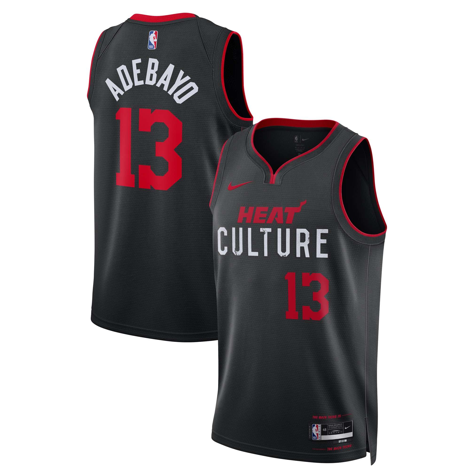Bam Adebayo Miami Heat Unisex 2023/24 Swingman Basketball Jersey - Black - City Edition