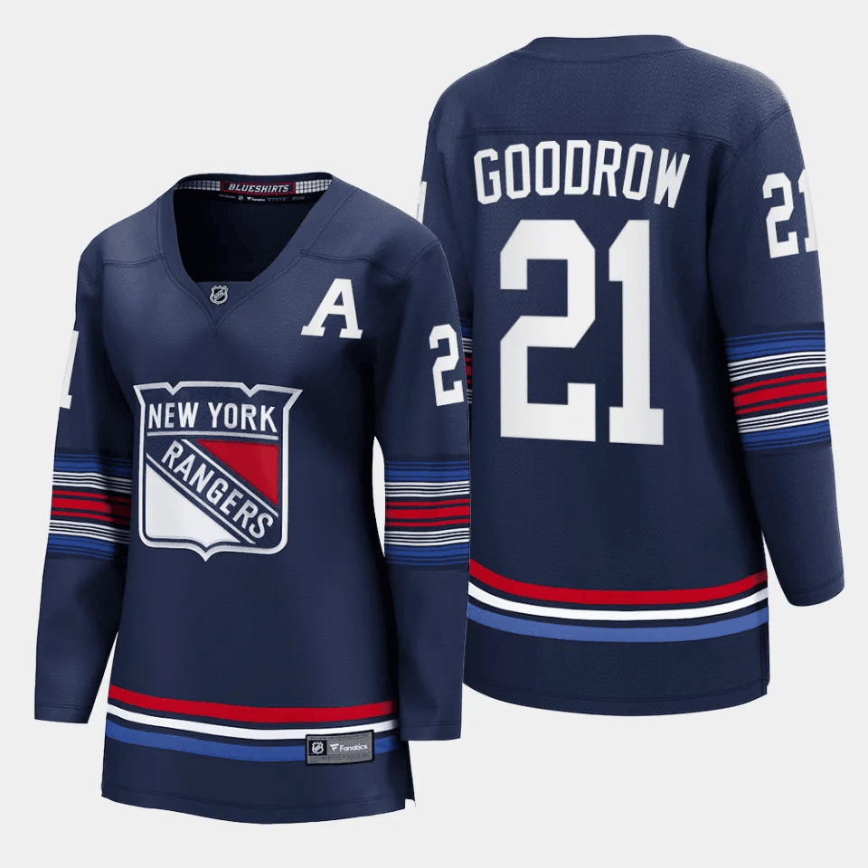 Barclay Goodrow 21 New York Rangers Women Alternate Premier Breakaway Hockey Jersey - Navy - JS630 