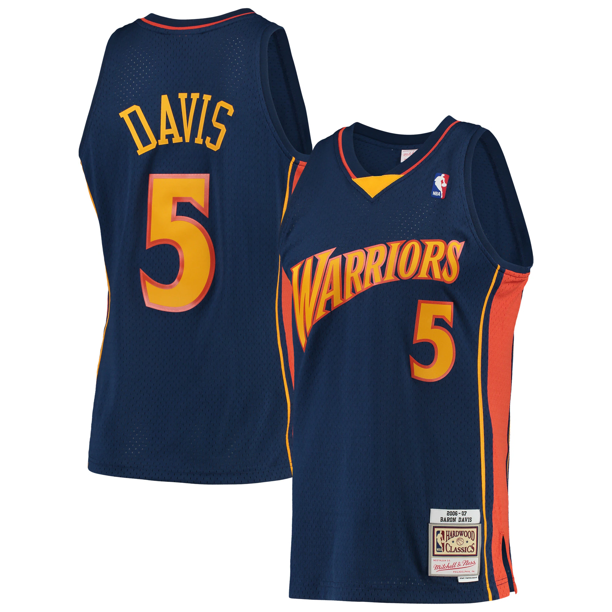 Baron Davis Golden State Warriors Mitchell & Ness 2006-07 Hardwood Classics Swingman Player Basketball Jersey – Navy – Jsfangear Basketball Jersey Store
