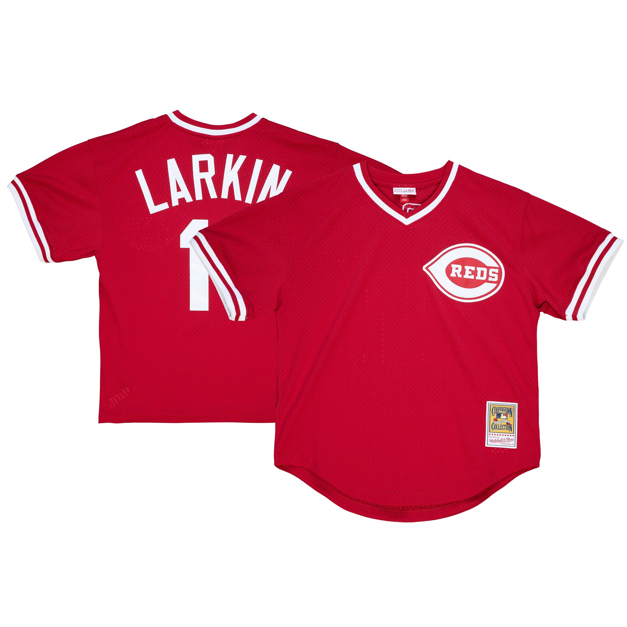 Barry Larkin Cincinnati Reds Mitchell & Ness Youth Cooperstown CollectionÃƒâ€šÃ‚Â mesh Batting Practice Baseball Jersey - Red