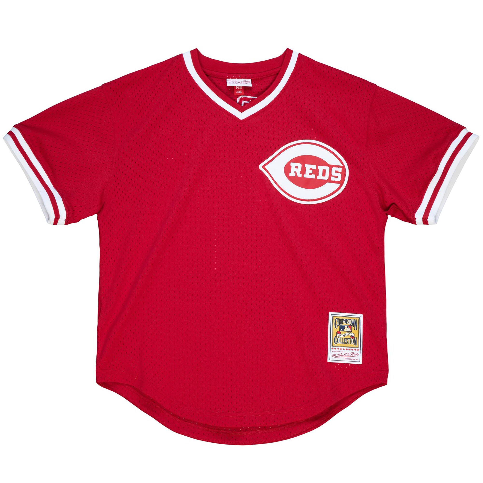 Alternative view of Barry Larkin Cincinnati Reds Mitchell & Ness Youth Cooperstown CollectionÃƒâ€šÃ‚Â mesh Batting Practice Baseball Jersey - Red