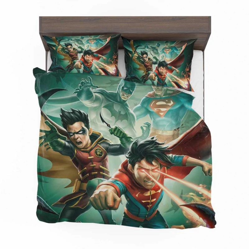 Alternative view of Batman And Superman Battle Of The Super Sons Movie Bedding Set - Custom Bedding Set