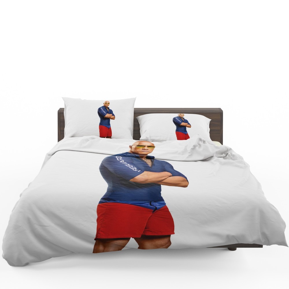 Baywatch Movie Actor Baywatch Dwayne Johnson Man Muscle Bedding Set - Custom Bedding Set