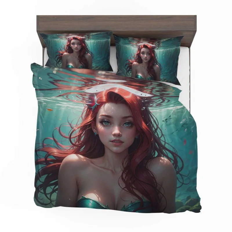 Alternative view of Beautiful Ariel Fantasy Art Bedding Set - Custom Bedding Set