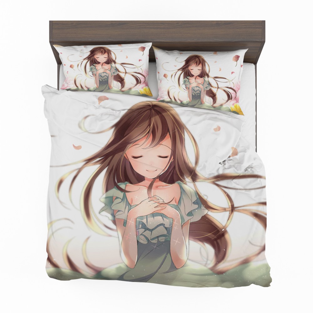 Alternative view of Beautiful Japanese Anime Girl Queen King Bedding Set - Custom Bedding Set