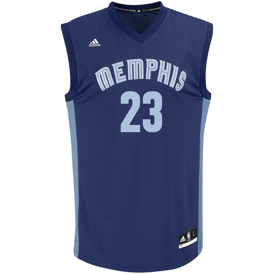 Alternative view of Ben Mclemore Memphis Grizzlies Adidas Road Replica Basketball Jersey - Navy
