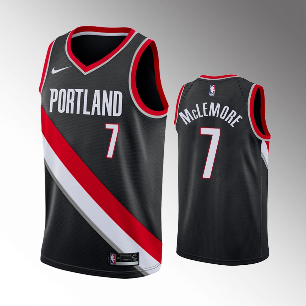 Ben Mclemore Portland Trail Blazers 2021 Icon Edition Black 2021 Trade Basketball Jersey