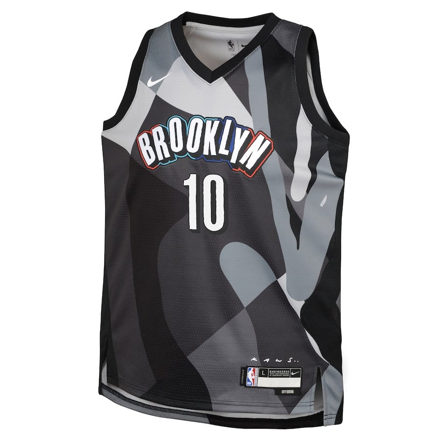 Alternative view of Ben Simmons 10 Brooklyn Nets 2024/25 Swingman Player YOUTH Jersey - City Edition - Gray - JS559 