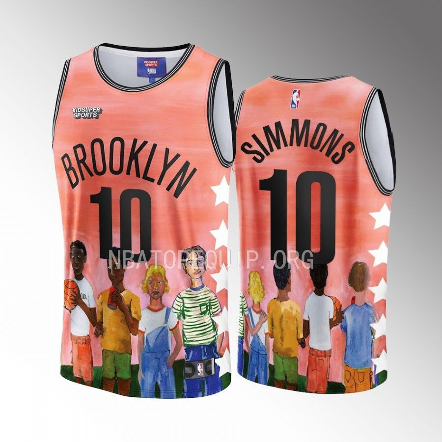 Ben Simmons 10 Brooklyn Nets NBA & KidSuper Studios Unisex Hometown Jersey - JS746 