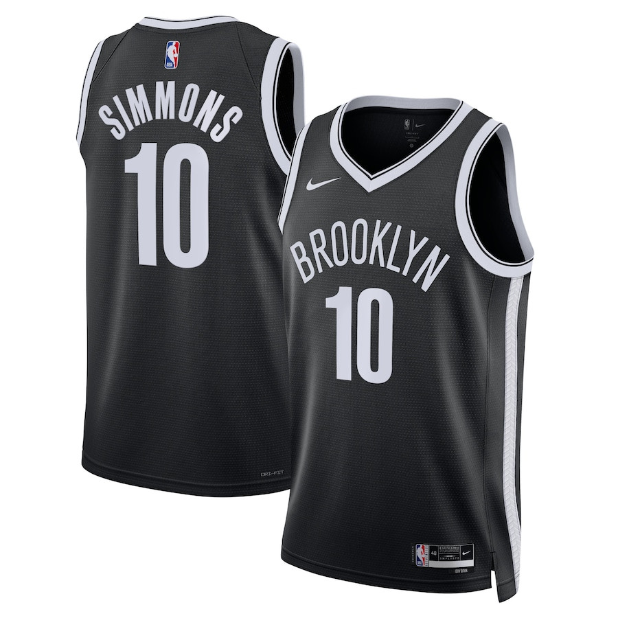 Ben Simmons 10 Brooklyn Nets Unisex Swingman Jersey - Icon Edition - Black - JS531 