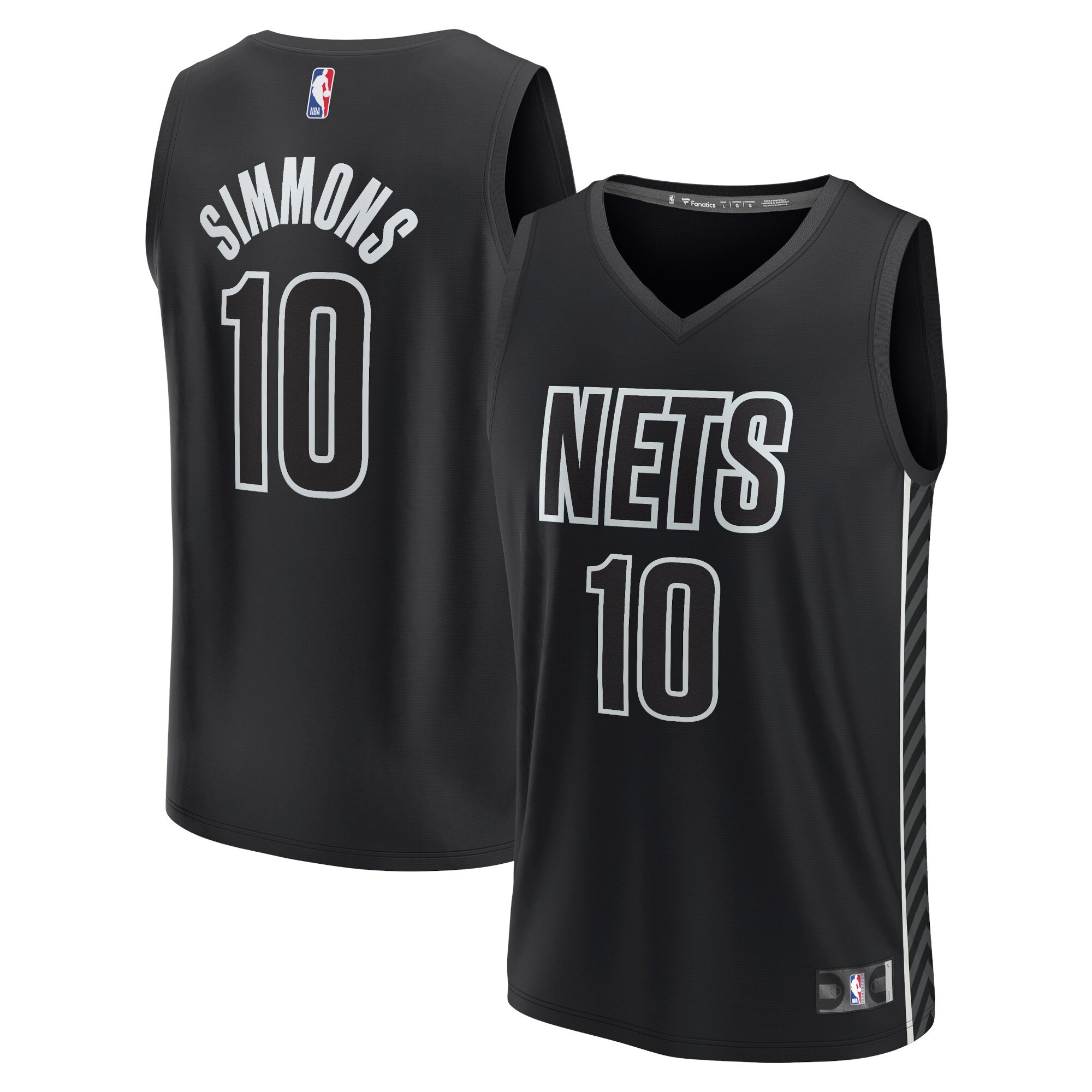 Alternative view of Ben Simmons Brooklyn Nets Fanatics Branded Youth Fast Break Player Jersey - Statement Edition - Black