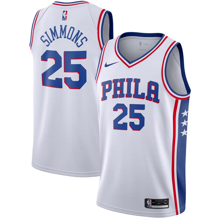 Ben Simmons Philadelphia 76ers 2019/2020 Swingman Basketball Jersey - Association Edition - White