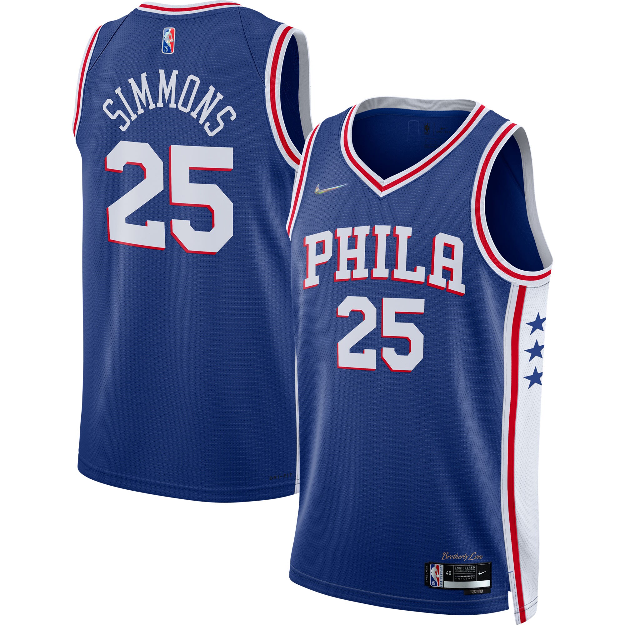 Ben Simmons Philadelphia 76ers 2021/22 Diamond Swingman Basketball Jersey – Icon Edition – Royal