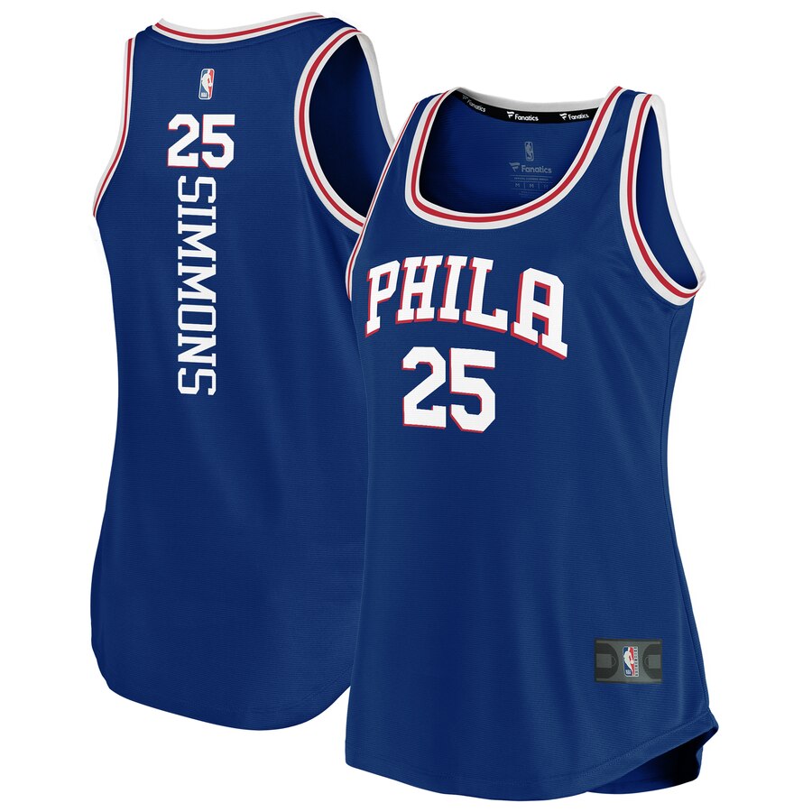 Ben Simmons Philadelphia 76ers Fanatics Branded Women's 2019/20 Fast Break Team Tank Basketball Jersey - Icon Edition - Royal