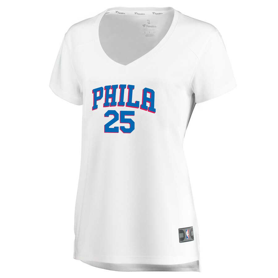 Alternative view of Ben Simmons Philadelphia 76ers Fanatics Branded Women's Fast Break Player Basketball Jersey - Association Edition - White