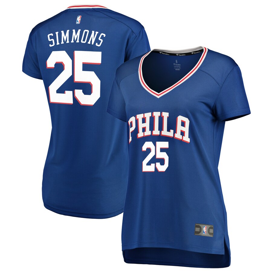 Ben Simmons Philadelphia 76ers Fanatics Branded Women's Fast Break Replica Basketball Jersey Royal - Icon Edition