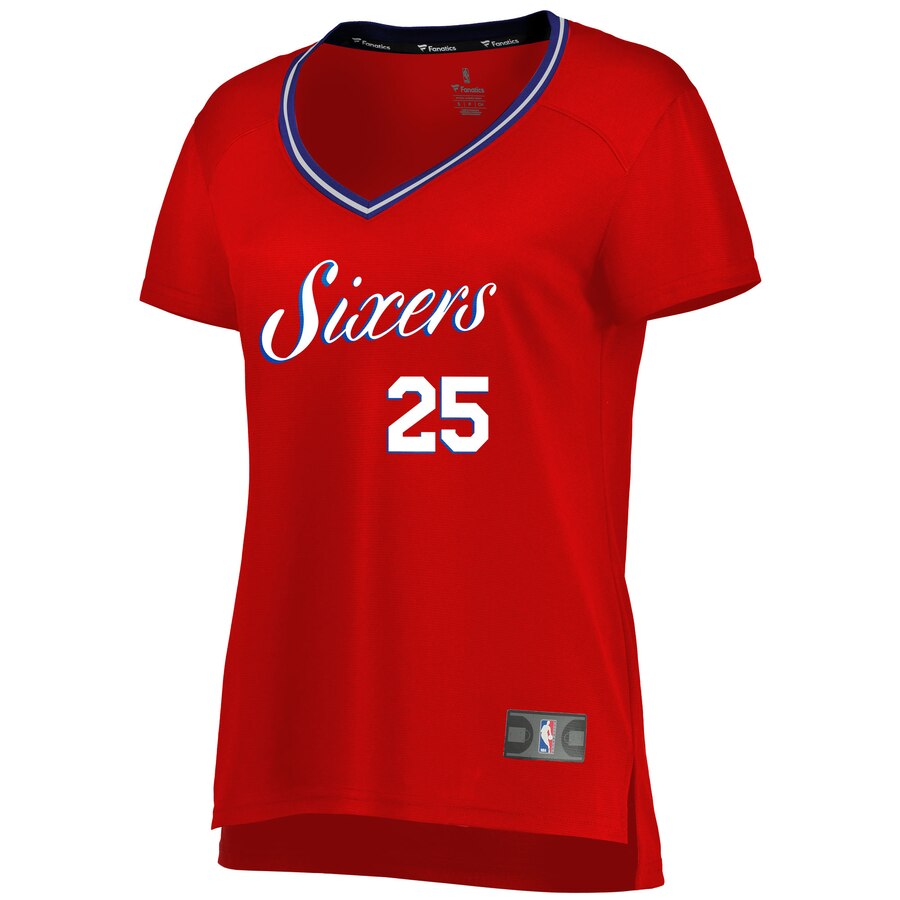 Alternative view of Ben Simmons Philadelphia 76ers Fanatics Branded Women's Fast Break Replica Statement Edition Basketball Jersey - Red