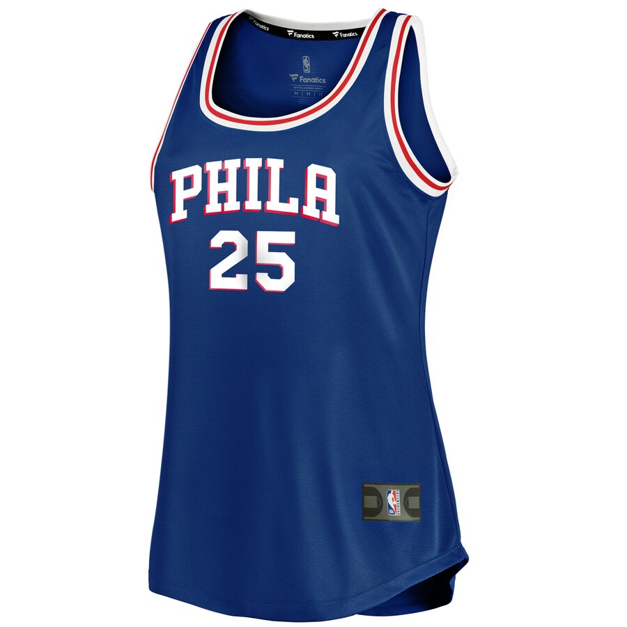 Alternative view of Ben Simmons Philadelphia 76ers Fanatics Branded Women's Fast Break Tank Basketball Jersey - Icon Edition - Royal