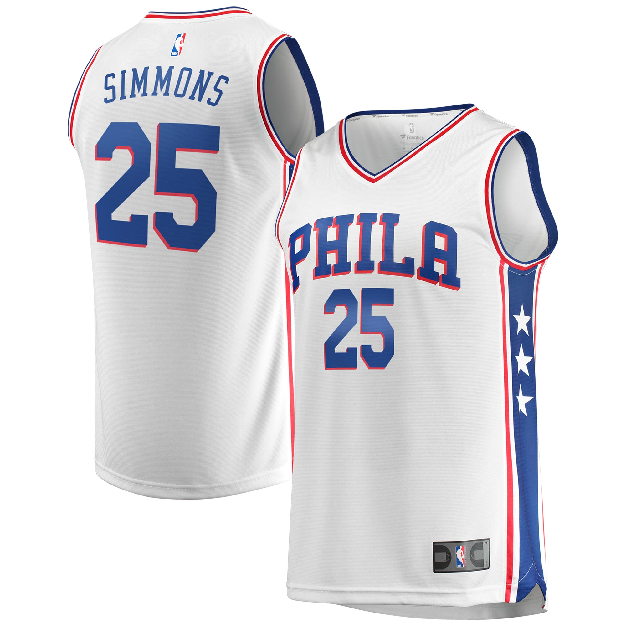Ben Simmons Philadelphia 76ers Fanatics Branded Youth Fast Break Replica Basketball Jersey White – Association Edition