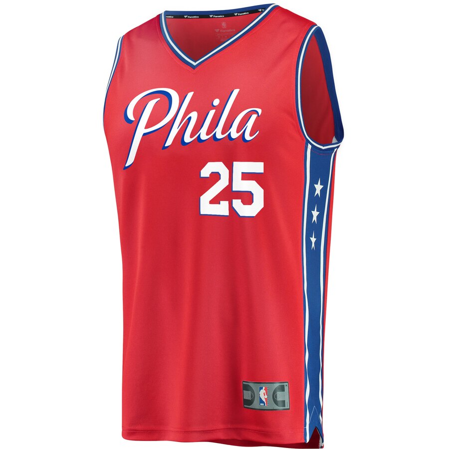 Alternative view of Ben Simmons Philadelphia 76ers Fanatics Branded Youth Fast Break Replica Player Team Basketball Jersey - Statement Edition - Red