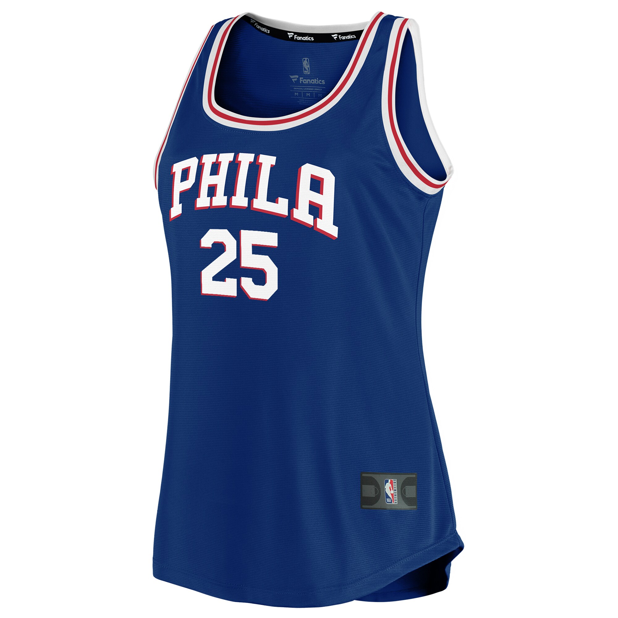 Alternative view of Ben Simmons Philadelphia 76ers Fanatics Women's Fast Break Team Tank Basketball Jersey - Icon Edition - Royal