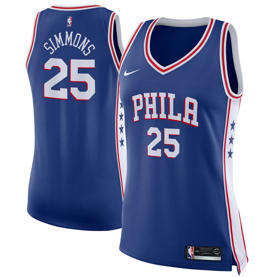 Ben Simmons Philadelphia 76ers Women's Swingman Basketball Jersey Royal - Icon Edition