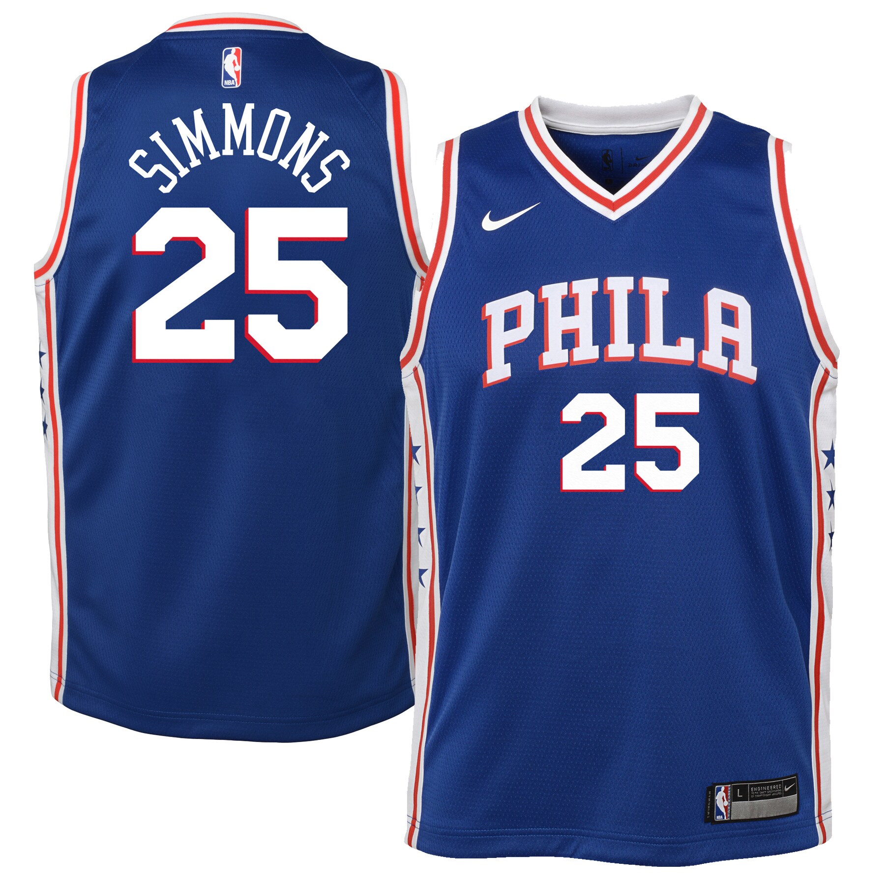 Ben Simmons Philadelphia 76ers Youth Swingman Basketball Jersey Royal – Icon Edition