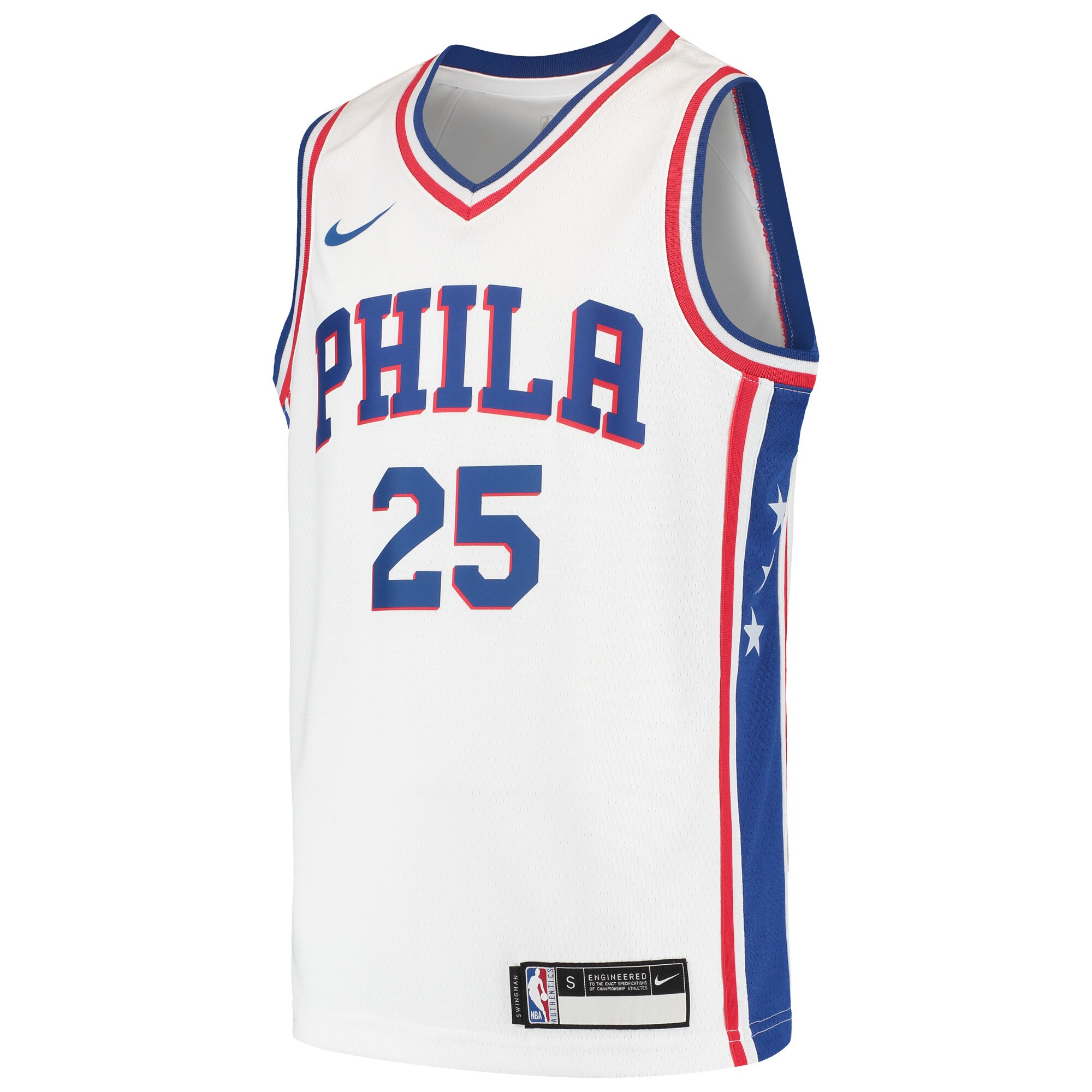 Alternative view of Ben Simmons Philadelphia 76ers Youth Swingman Basketball Jersey – White