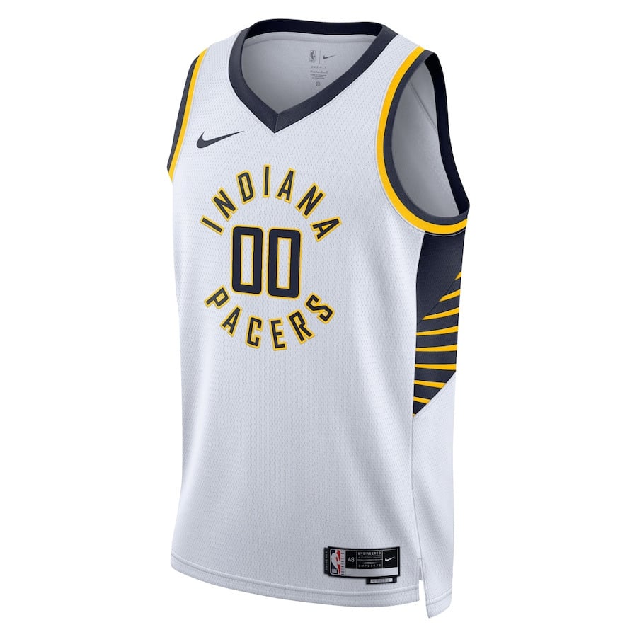 Alternative view of Bennedict Mathurin 00 Indiana Pacers 2023/24 Association Edition Swingman Basketball Jersey - White - JS210 