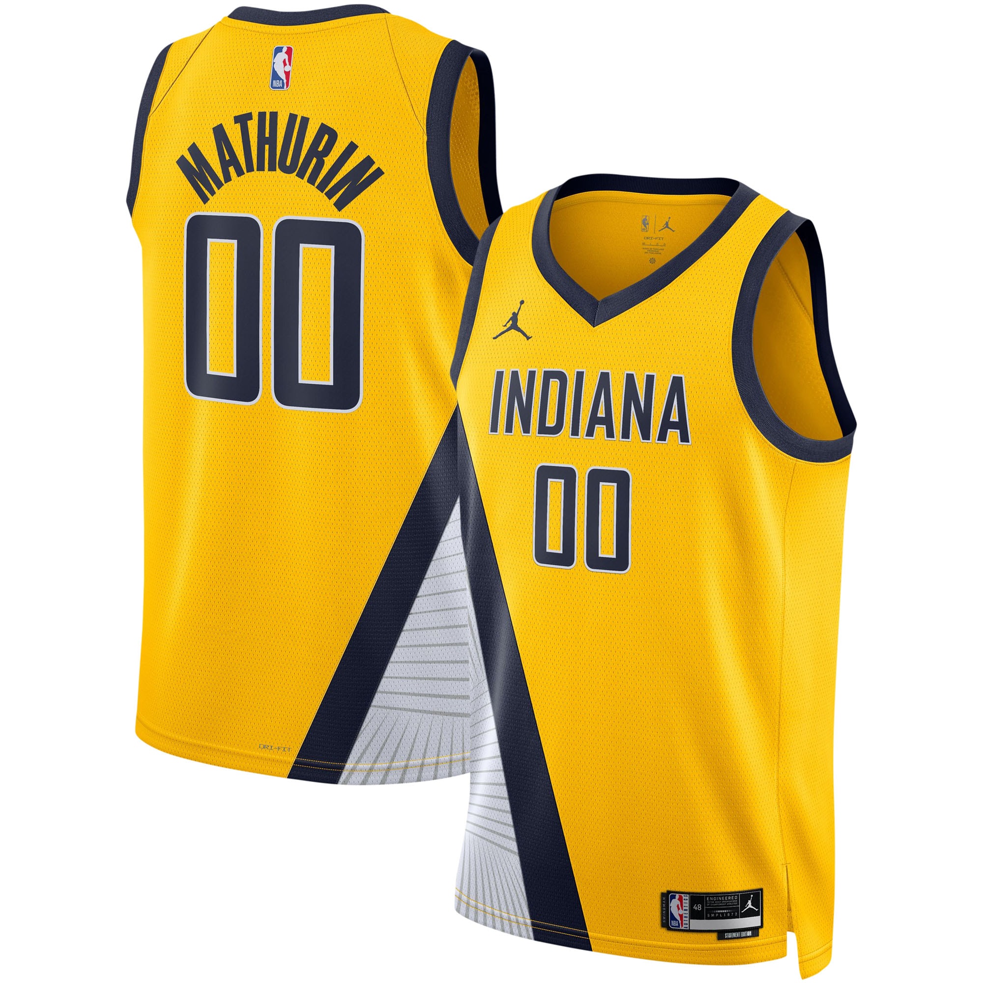 Bennedict Mathurin Indiana Pacers Jordan Brand Unisex Swingman Basketball Jersey - Statement Edition - Gold