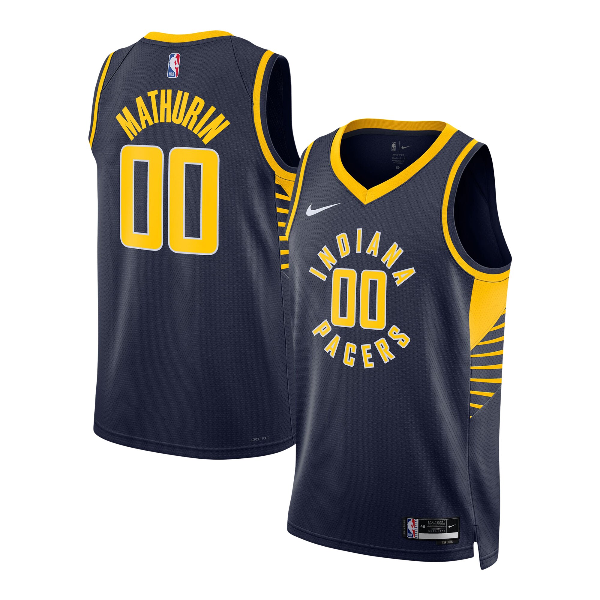 Bennedict Mathurin Indiana Pacers Unisex Swingman Basketball Jersey - Icon Edition - Navy
