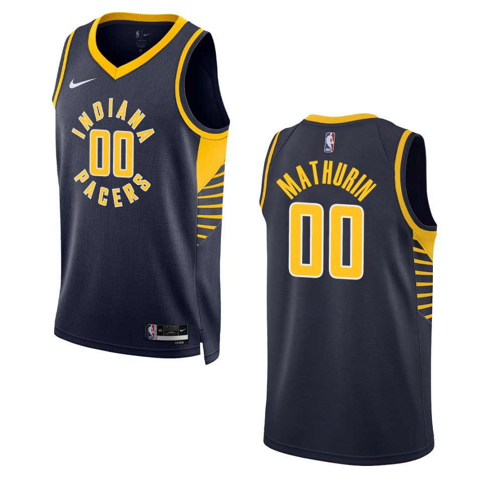 Bennedict Mathurin Navy Icon Edition 2022-23 Indiana Pacers Swingman Basketball Jersey