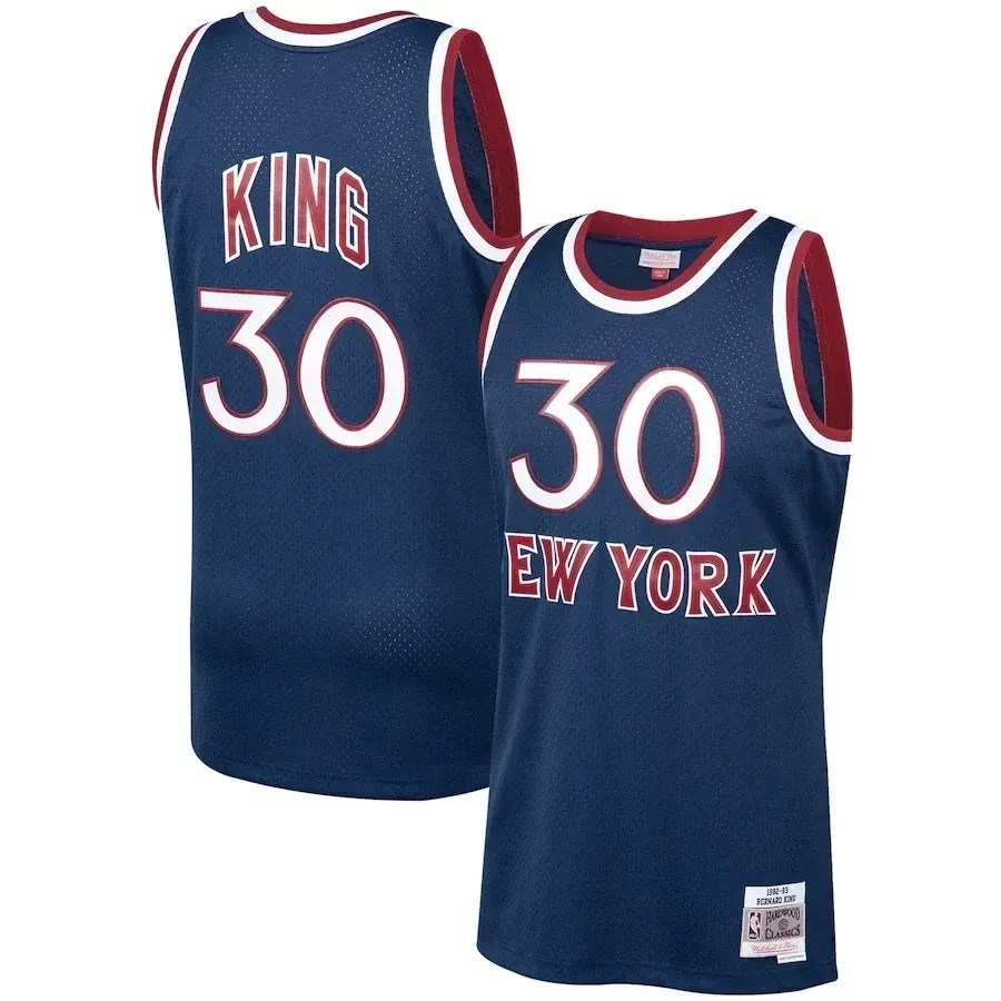 Bernard King New York Knicks Mitchell & Ness 1982-83 Hardwood Classics Swingman Player Basketball Jersey - Navy - JS208 