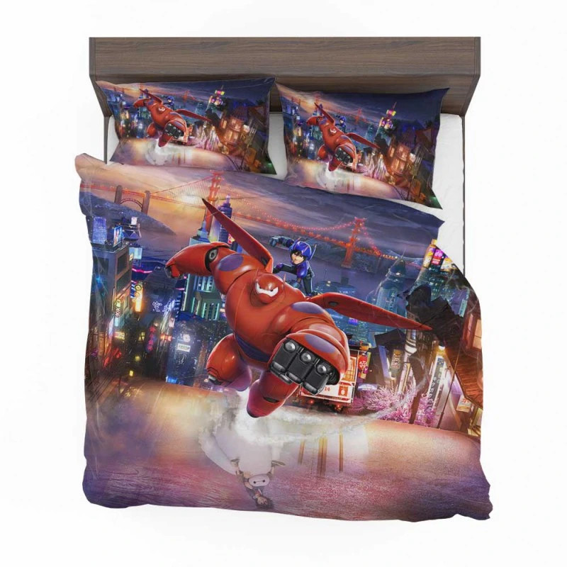 Alternative view of Big Hero 6 Movie Baymax Hiro Hamada Bedding Set - Custom Bedding Set