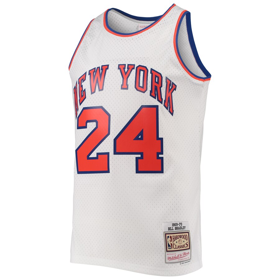 Alternative view of Bill Bradley New York Knicks Mitchell & Ness Hardwood Classics Swingman Basketball Jersey - White