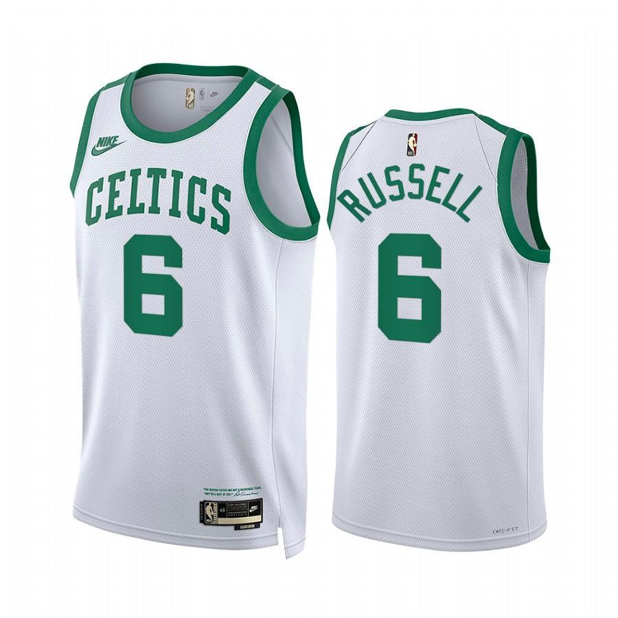 Bill Russell Boston Celtics Classic Edition White 6 Basketball Jersey Year Zero - Men Basketball Jersey - JS316