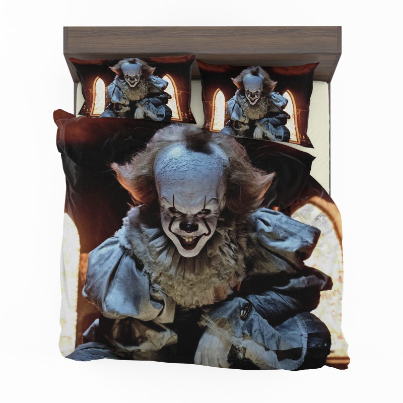Alternative view of Bill Skarsgard Pennywise Clown It Bedding Set - Custom Bedding Set